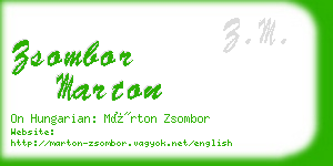 zsombor marton business card